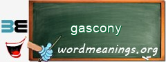 WordMeaning blackboard for gascony